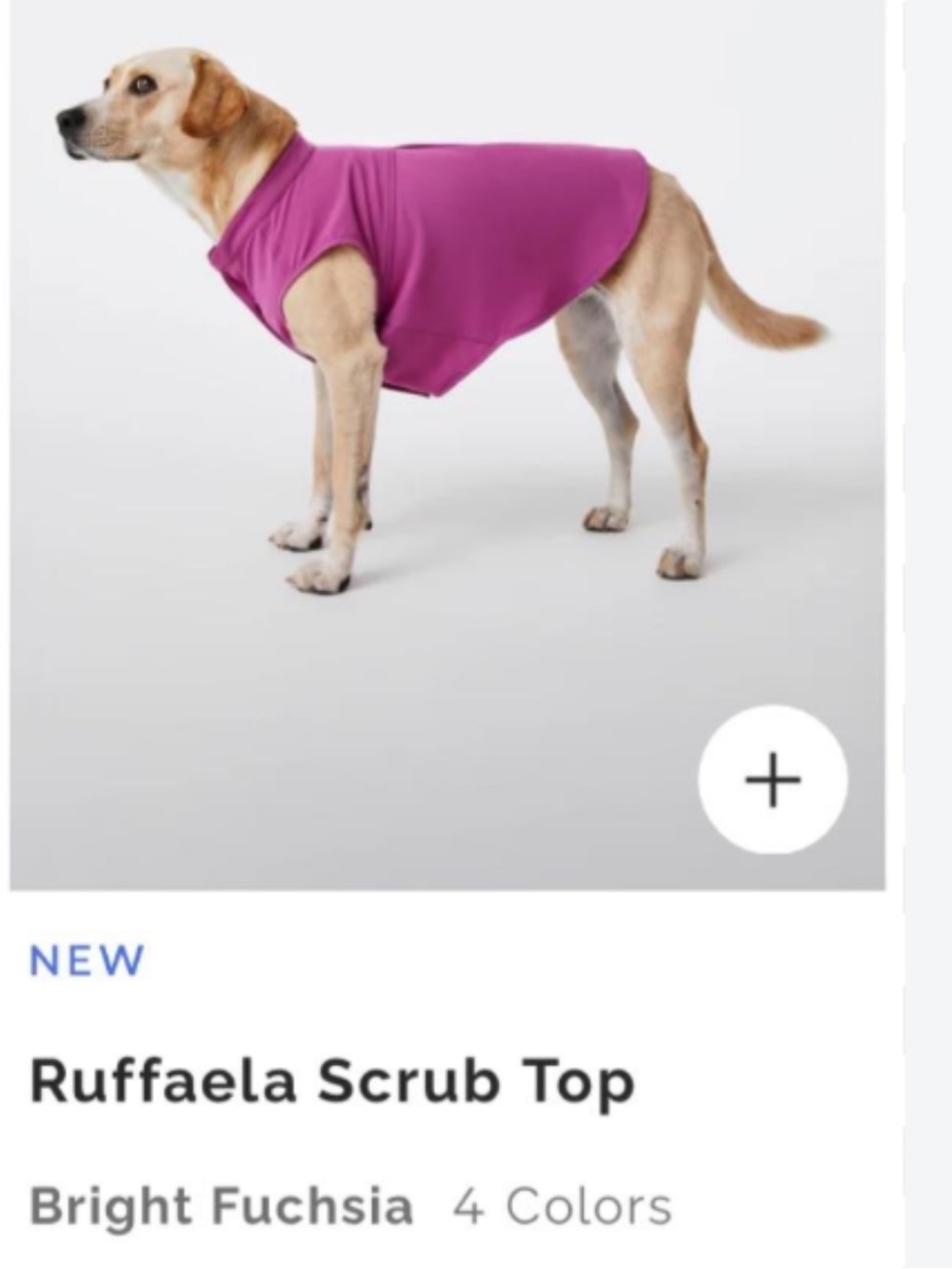 FIGS NEW Dog Scrubs Rafaela Ruffaela by Bright Fuchsia 3XL XXXL Top